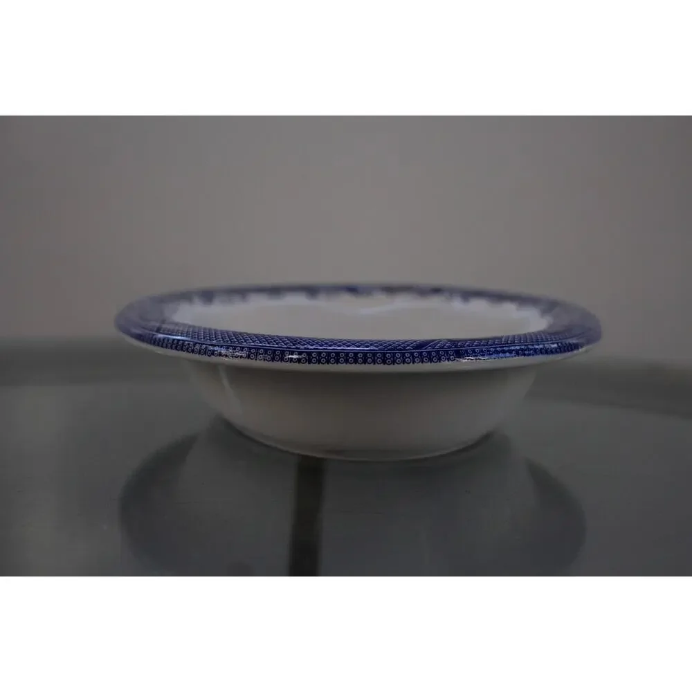Churchill Blue Willow Oval Divided Serving‎ Dish Staffordshire  England 10”